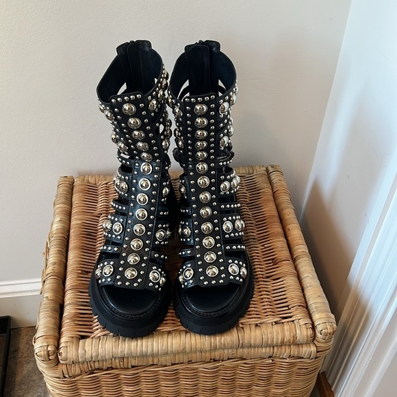 Free People Siren Studded Gladiator Sandals Size 7 NEW - Picture 6 of 14